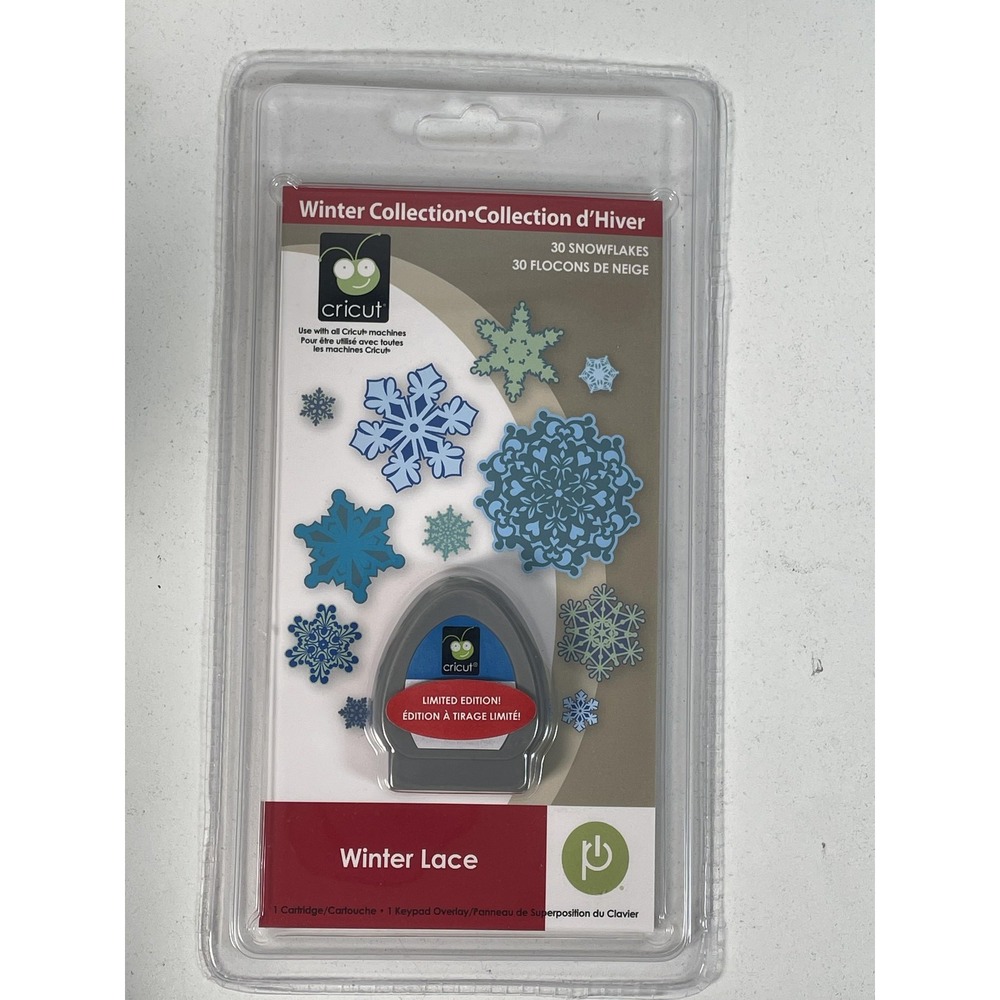Cricut Winter Lace Cartridge Winter Collection 30 Snowflakes Limited Ed 2000539